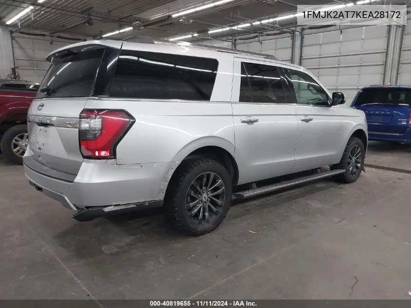 2019 Ford Expedition Max Limited VIN: 1FMJK2AT7KEA28172 Lot: 40819655