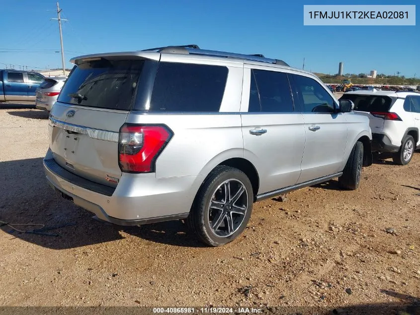 2019 Ford Expedition Limited VIN: 1FMJU1KT2KEA02081 Lot: 40865981