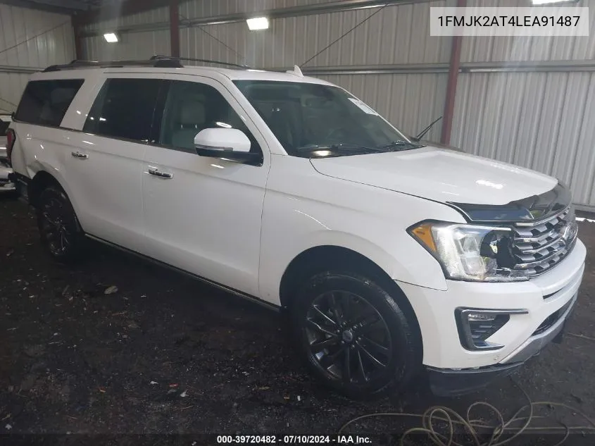 2020 Ford Expedition Limited Max VIN: 1FMJK2AT4LEA91487 Lot: 39720482