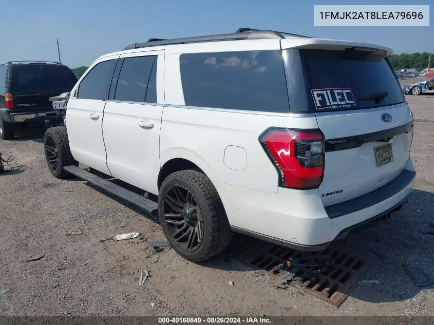 2020 Ford Expedition Limited Max VIN: 1FMJK2AT8LEA79696 Lot: 40160849