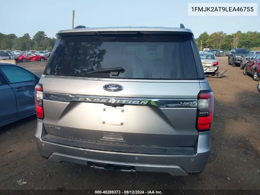 2020 Ford Expedition Limited Max VIN: 1FMJK2AT9LEA46755 Lot: 40289373