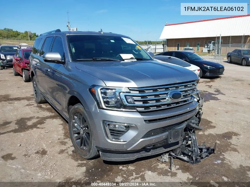 2020 Ford Expedition Limited Max VIN: 1FMJK2AT6LEA06102 Lot: 40449334