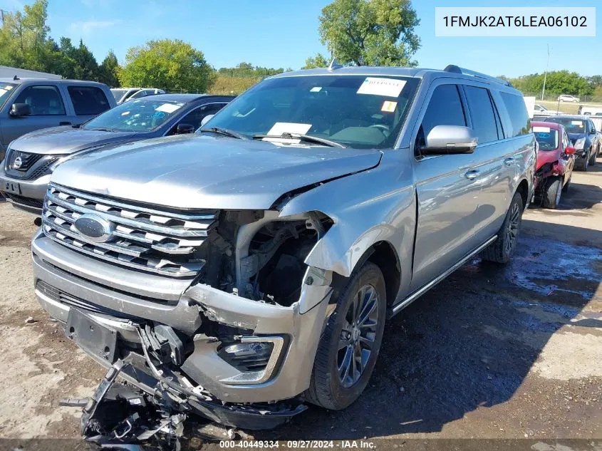 2020 Ford Expedition Limited Max VIN: 1FMJK2AT6LEA06102 Lot: 40449334