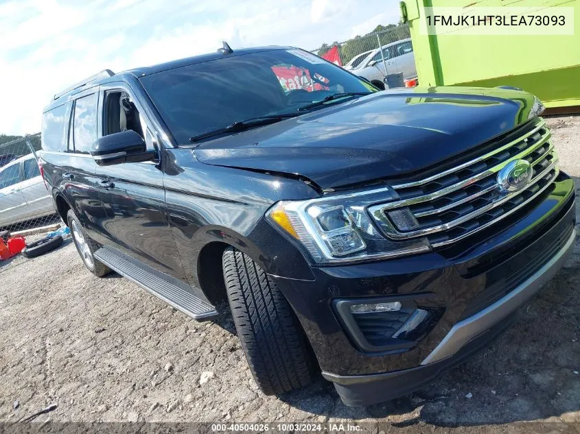 2020 Ford Expedition Xlt Max VIN: 1FMJK1HT3LEA73093 Lot: 40504026