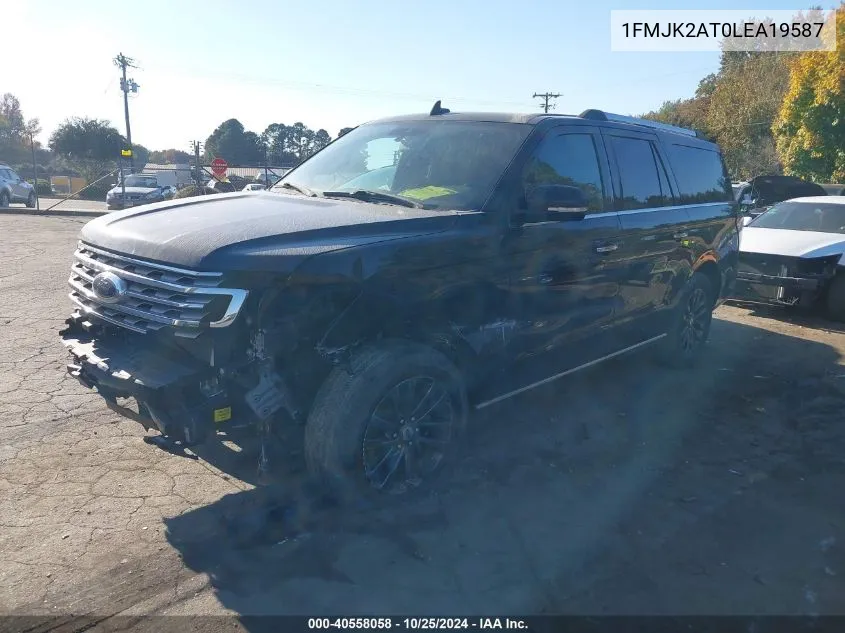 2020 Ford Expedition Limited Max VIN: 1FMJK2AT0LEA19587 Lot: 40558058