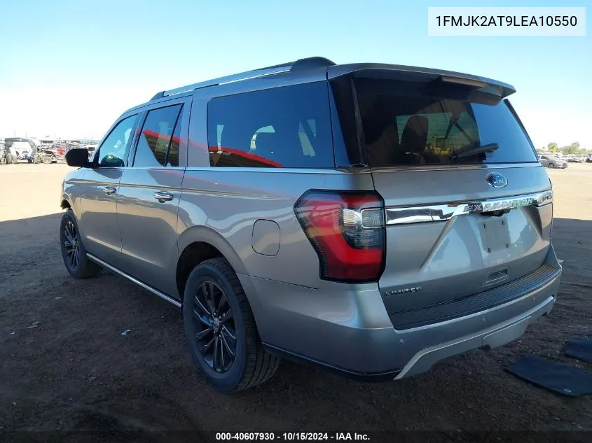 2020 Ford Expedition Limited Max VIN: 1FMJK2AT9LEA10550 Lot: 40607930