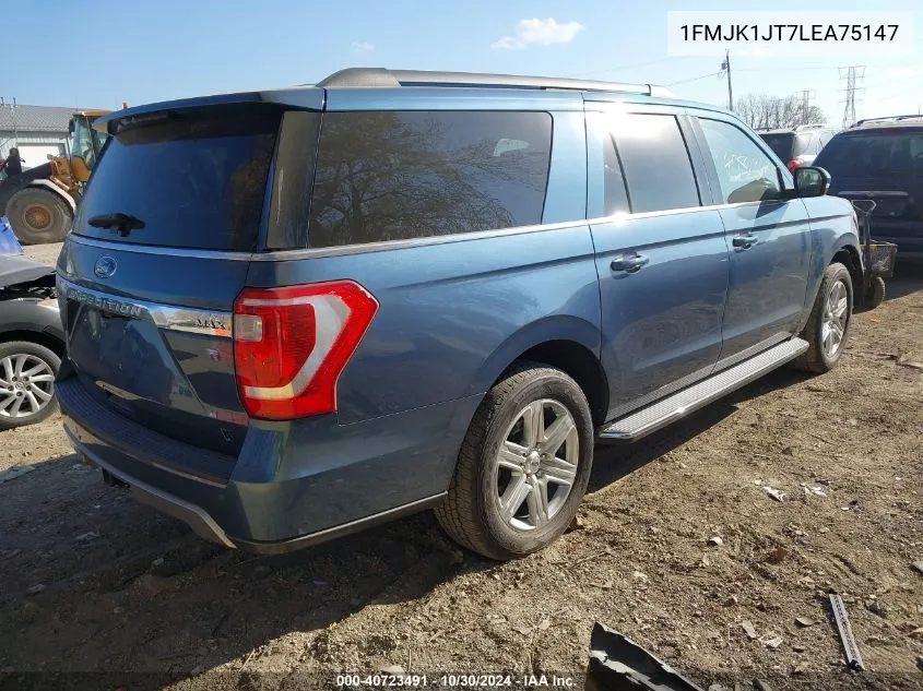 2020 Ford Expedition Xlt Max VIN: 1FMJK1JT7LEA75147 Lot: 40723491