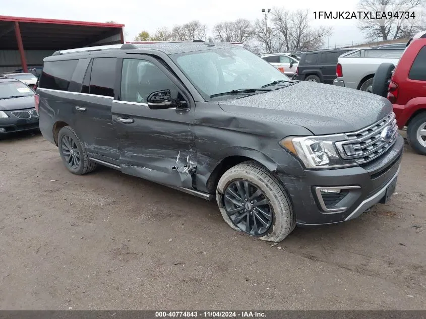 2020 Ford Expedition Limited Max VIN: 1FMJK2ATXLEA94734 Lot: 40774843