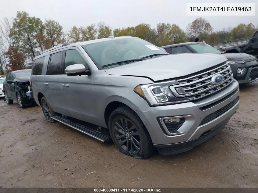 2020 Ford Expedition Limited Max VIN: 1FMJK2AT4LEA19463 Lot: 40809411