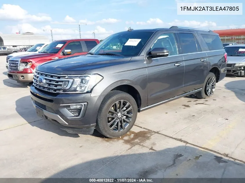 2020 Ford Expedition Limited Max VIN: 1FMJK2AT3LEA47805 Lot: 40812822