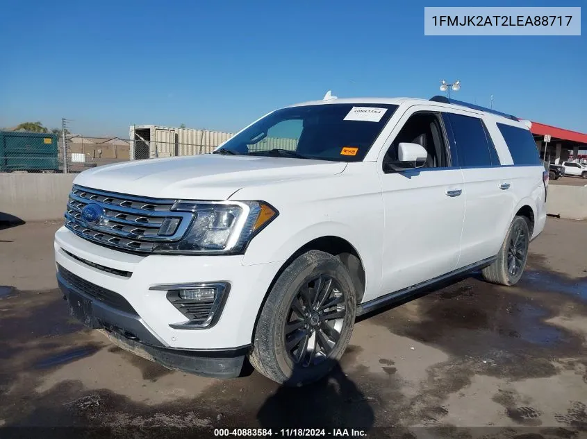 2020 Ford Expedition Limited Max VIN: 1FMJK2AT2LEA88717 Lot: 40883584