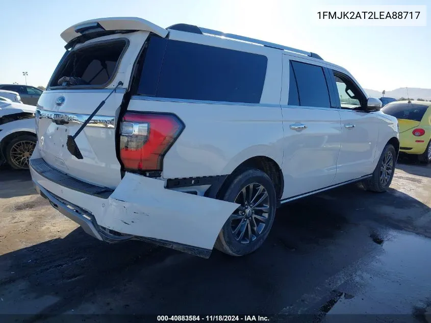 2020 Ford Expedition Limited Max VIN: 1FMJK2AT2LEA88717 Lot: 40883584