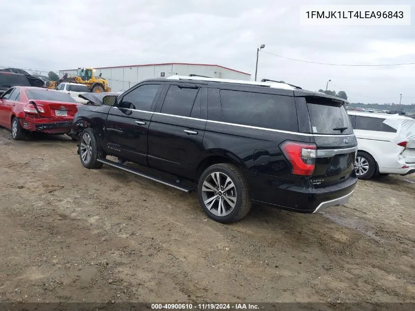 2020 Ford Expedition Platinum Max VIN: 1FMJK1LT4LEA96843 Lot: 40900610