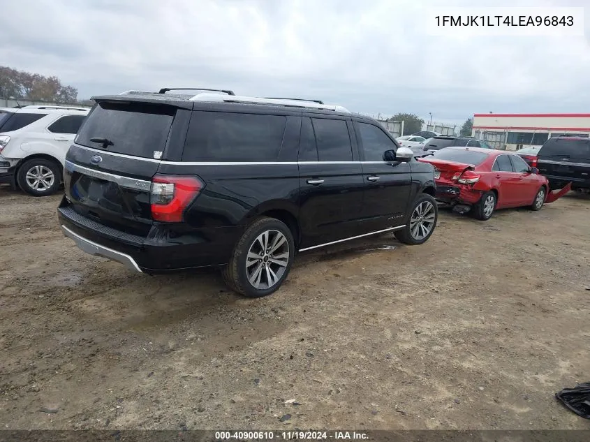 2020 Ford Expedition Platinum Max VIN: 1FMJK1LT4LEA96843 Lot: 40900610