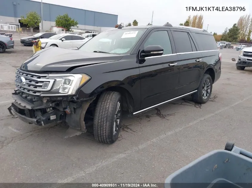 2020 Ford Expedition Limited Max VIN: 1FMJK1KT4LEA38796 Lot: 40909931