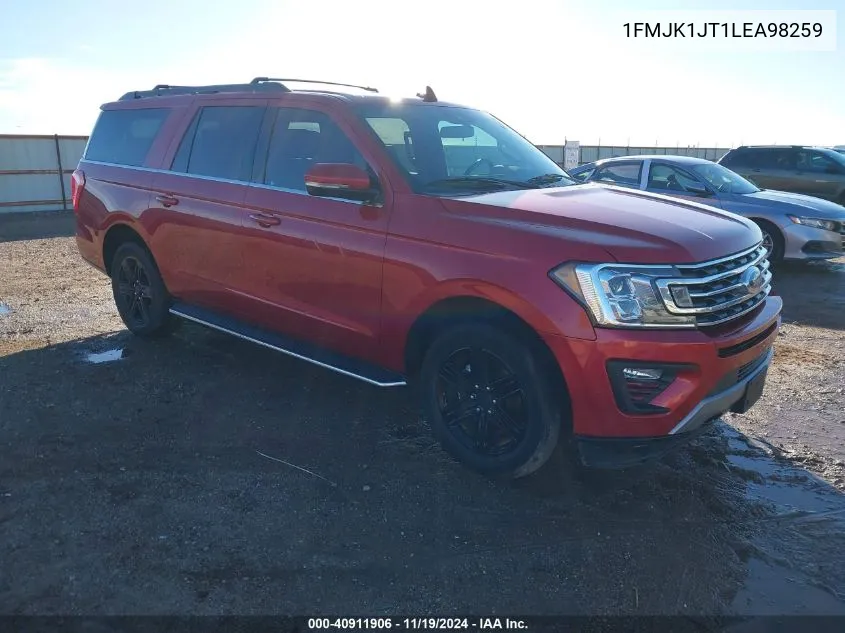 2020 Ford Expedition Xlt Max VIN: 1FMJK1JT1LEA98259 Lot: 40911906