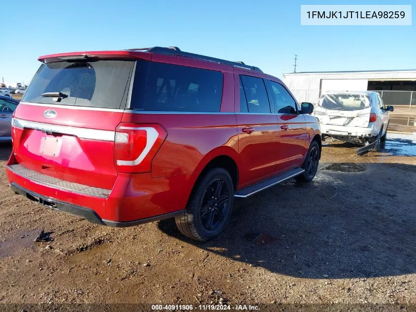 2020 Ford Expedition Xlt Max VIN: 1FMJK1JT1LEA98259 Lot: 40911906