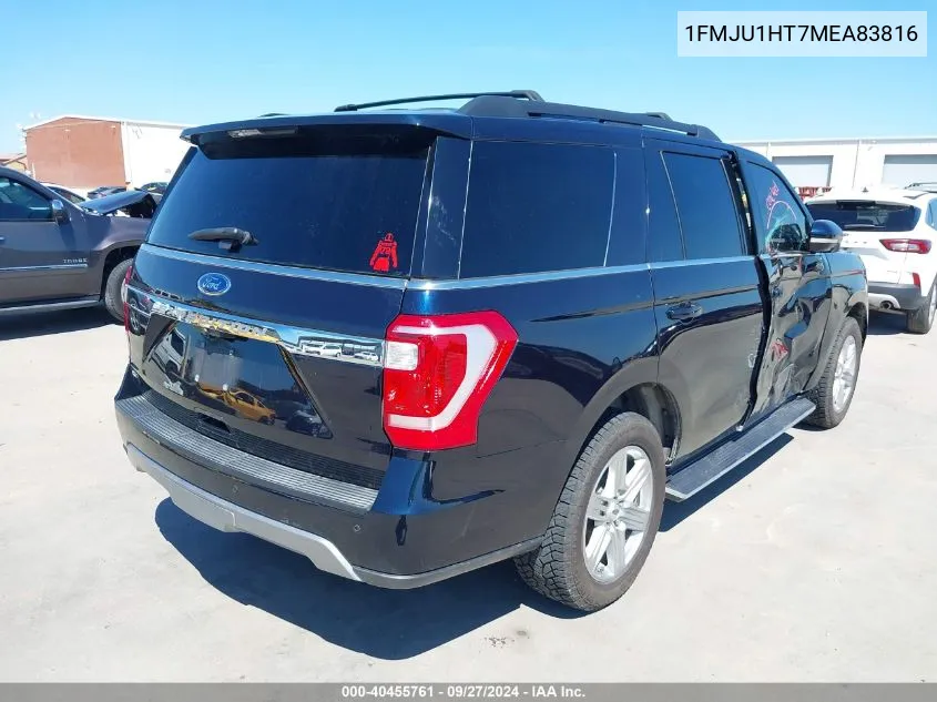 2021 Ford Expedition Xlt VIN: 1FMJU1HT7MEA83816 Lot: 40713546