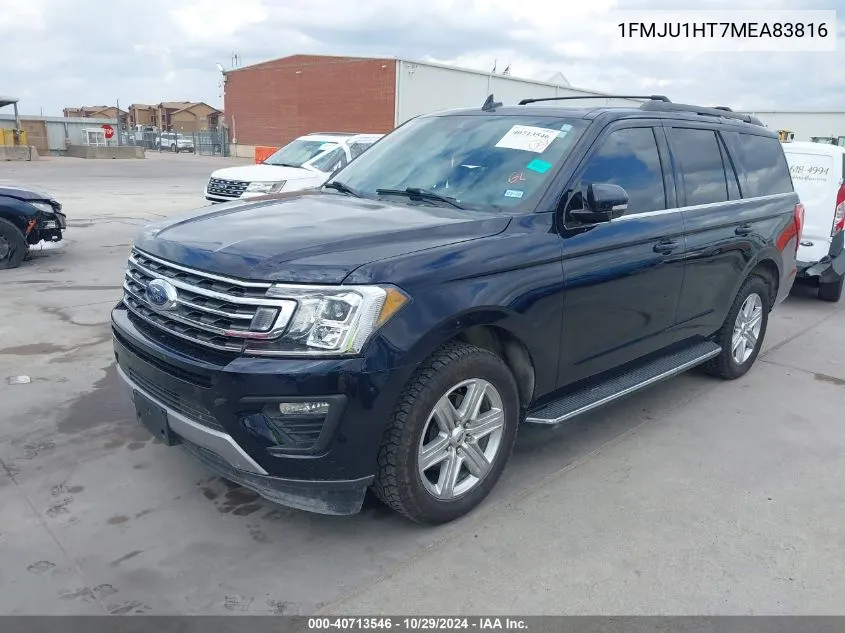 2021 Ford Expedition Xlt VIN: 1FMJU1HT7MEA83816 Lot: 40713546