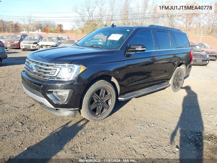 2021 Ford Expedition Xlt VIN: 1FMJU1JT5MEA40778 Lot: 40803620