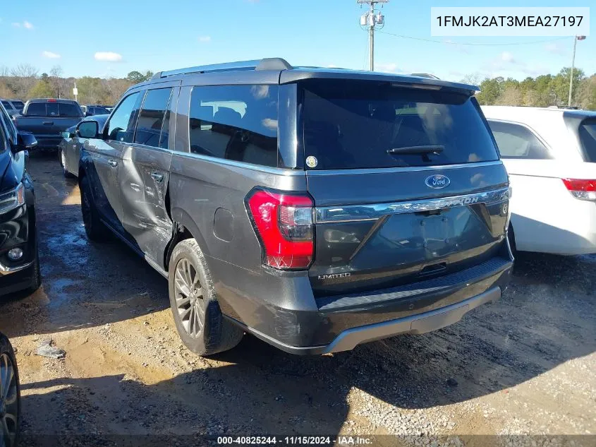 2021 Ford Expedition Limited Max VIN: 1FMJK2AT3MEA27197 Lot: 40825244