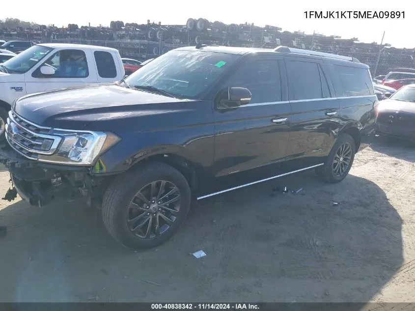 2021 Ford Expedition Limited Max VIN: 1FMJK1KT5MEA09891 Lot: 40838342