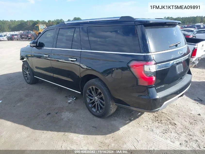 2021 Ford Expedition Limited Max VIN: 1FMJK1KT5MEA09891 Lot: 40838342