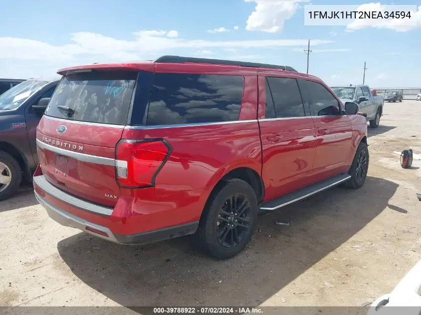 1FMJK1HT2NEA34594 2022 Ford Expedition Xlt Max