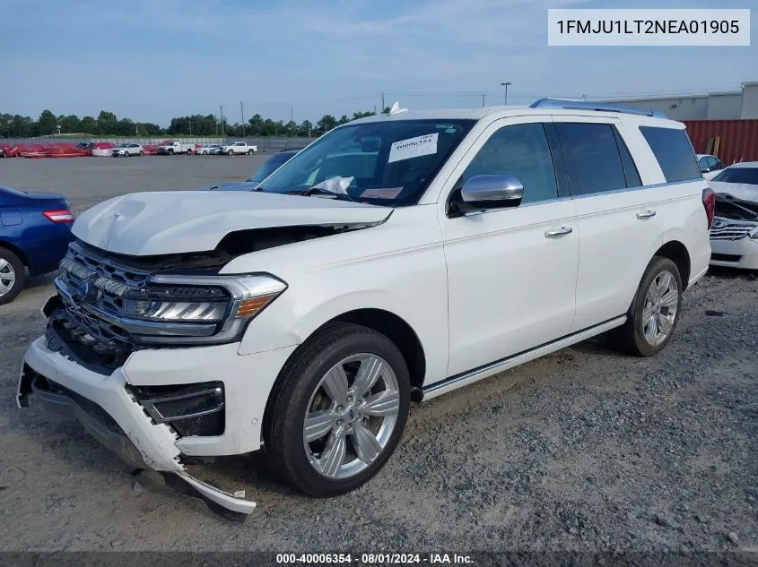 2022 Ford Expedition Platinum VIN: 1FMJU1LT2NEA01905 Lot: 40006354