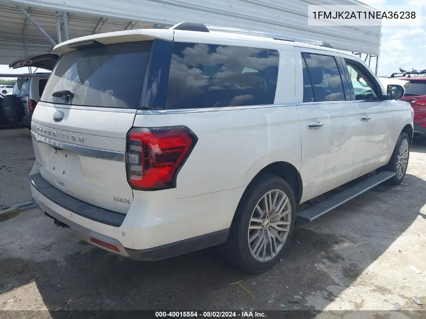 2022 Ford Expedition Limited Max VIN: 1FMJK2AT1NEA36238 Lot: 40015554