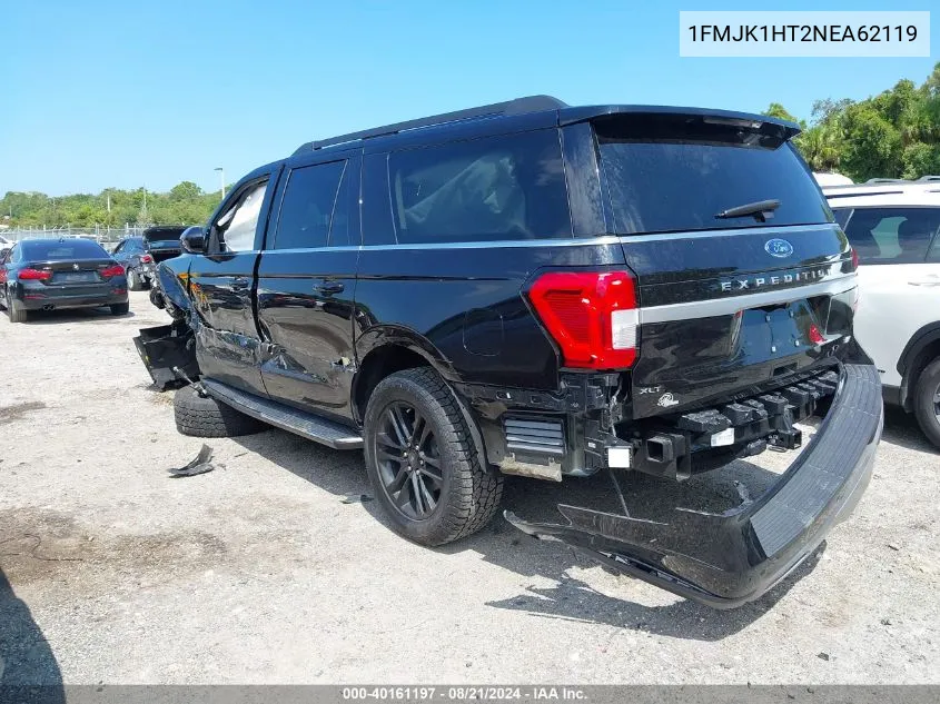 2022 Ford Expedition Max Xlt VIN: 1FMJK1HT2NEA62119 Lot: 40161197