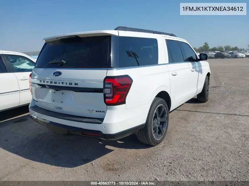 2022 Ford Expedition Limited Max VIN: 1FMJK1KTXNEA34612 Lot: 40563773