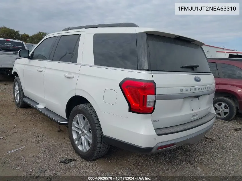 2022 Ford Expedition Xlt VIN: 1FMJU1JT2NEA63310 Lot: 40626578