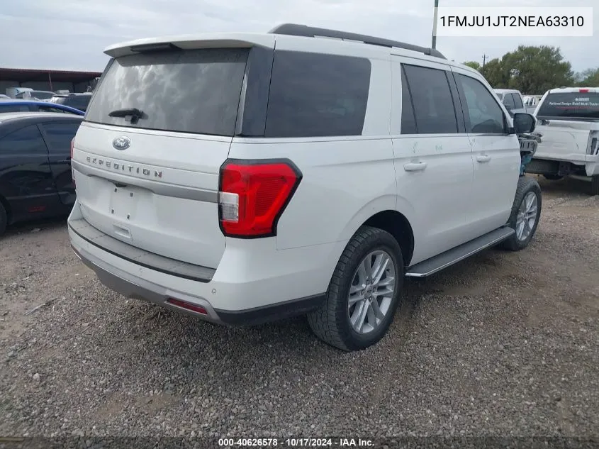 2022 Ford Expedition Xlt VIN: 1FMJU1JT2NEA63310 Lot: 40626578