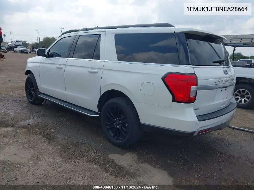 2022 Ford Expedition Xlt Max VIN: 1FMJK1JT8NEA28664 Lot: 40846138