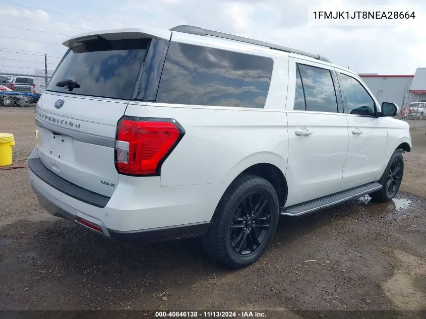 2022 Ford Expedition Xlt Max VIN: 1FMJK1JT8NEA28664 Lot: 40846138