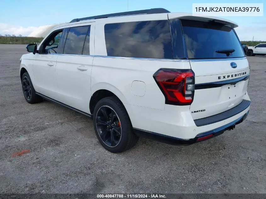 2022 Ford Expedition Limited Max VIN: 1FMJK2AT0NEA39776 Lot: 40847788