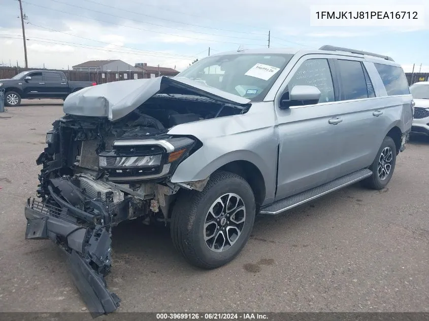 2023 Ford Expedition Xlt Max VIN: 1FMJK1J81PEA16712 Lot: 39699126