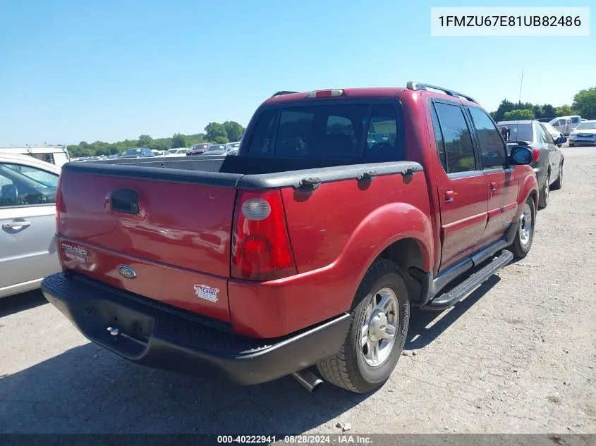 2001 Ford Explorer Sport Trac VIN: 1FMZU67E81UB82486 Lot: 40222941