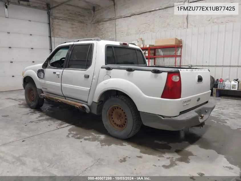 2001 Ford Explorer Sport Trac VIN: 1FMZU77EX1UB77425 Lot: 40507288