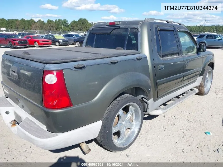 2001 Ford Explorer Sport Trac VIN: 1FMZU77E81UB44374 Lot: 40567523