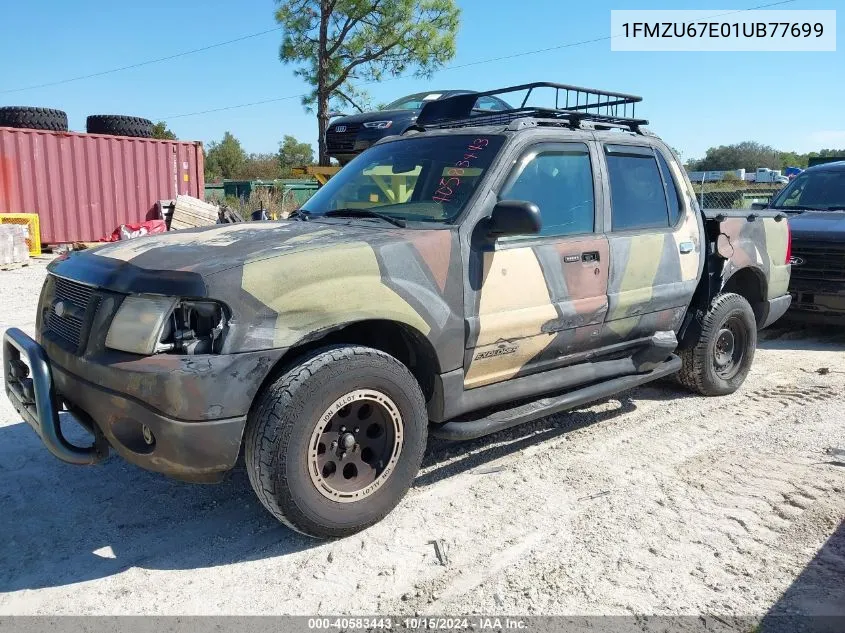 2001 Ford Explorer Sport Trac VIN: 1FMZU67E01UB77699 Lot: 40583443