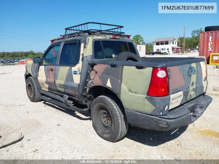 2001 Ford Explorer Sport Trac VIN: 1FMZU67E01UB77699 Lot: 40583443