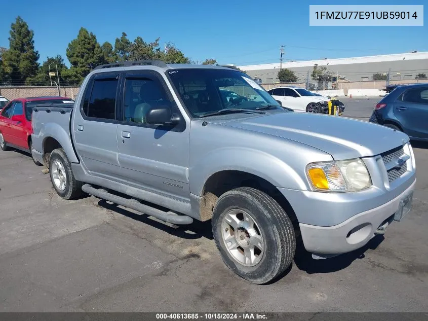 2001 Ford Explorer Sport Trac VIN: 1FMZU77E91UB59014 Lot: 40613685