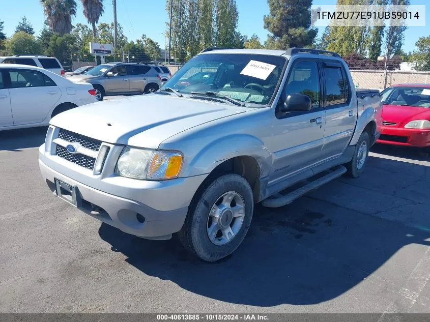 2001 Ford Explorer Sport Trac VIN: 1FMZU77E91UB59014 Lot: 40613685