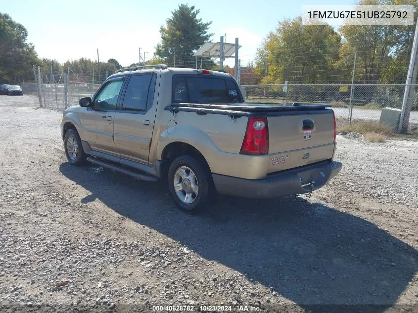 2001 Ford Explorer Sport Trac VIN: 1FMZU67E51UB25792 Lot: 40628782