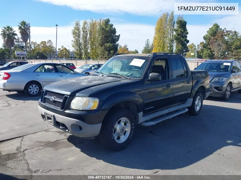 2001 Ford Explorer Sport Trac VIN: 1FMZU77E21UC91449 Lot: 40732167