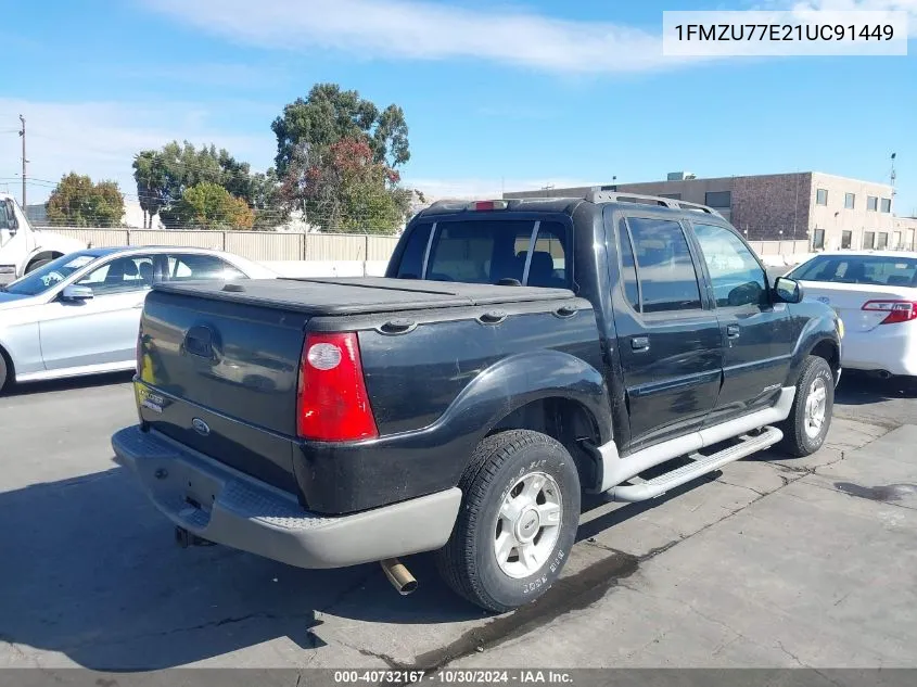 2001 Ford Explorer Sport Trac VIN: 1FMZU77E21UC91449 Lot: 40732167