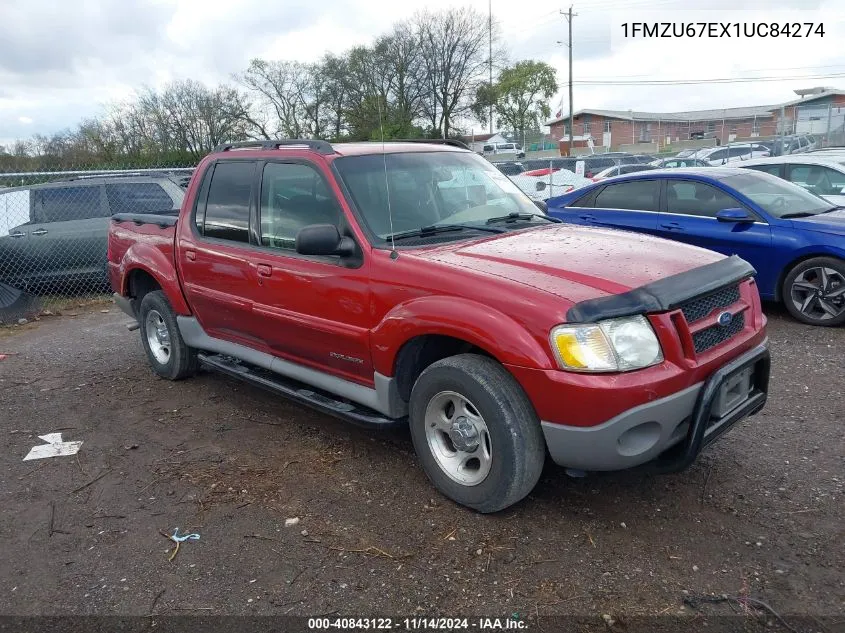 2001 Ford Explorer Sport Trac VIN: 1FMZU67EX1UC84274 Lot: 40843122