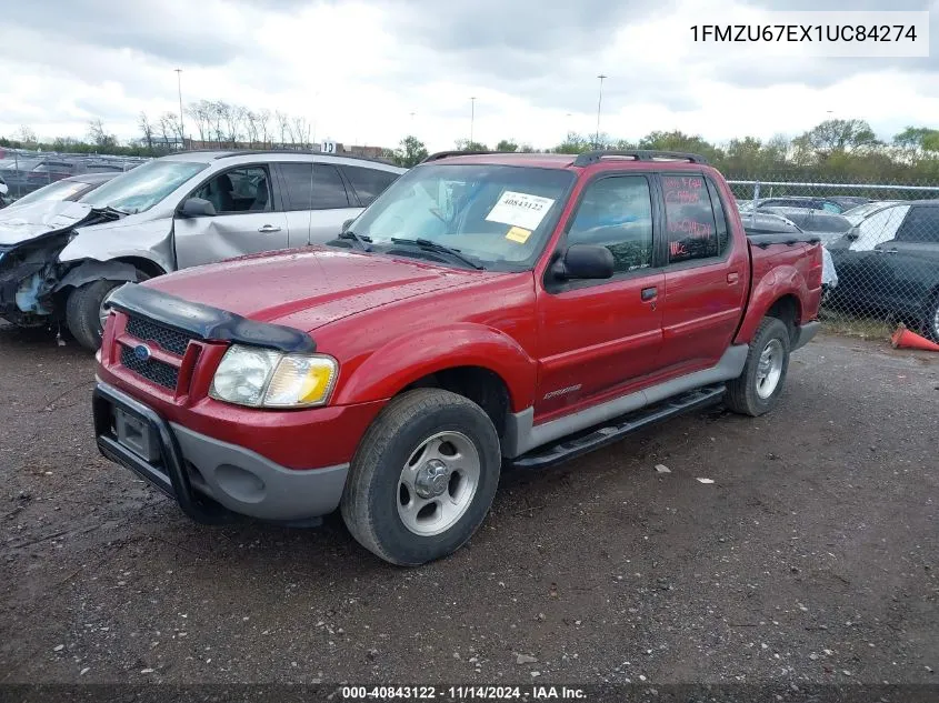 2001 Ford Explorer Sport Trac VIN: 1FMZU67EX1UC84274 Lot: 40843122